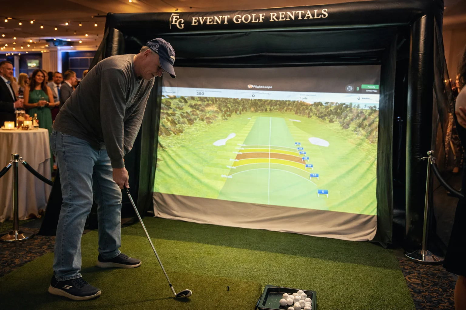 Corporate event golf simulator rental in Northern Colorado